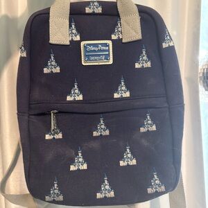 Disney Cinderella Castle Blue and Gray Castle Icon Backpack